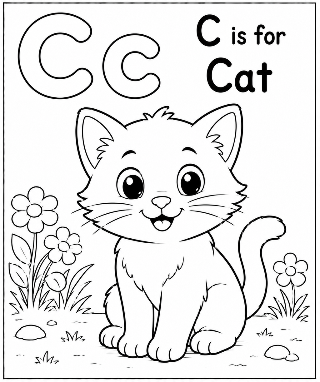ABC coloring book for kids