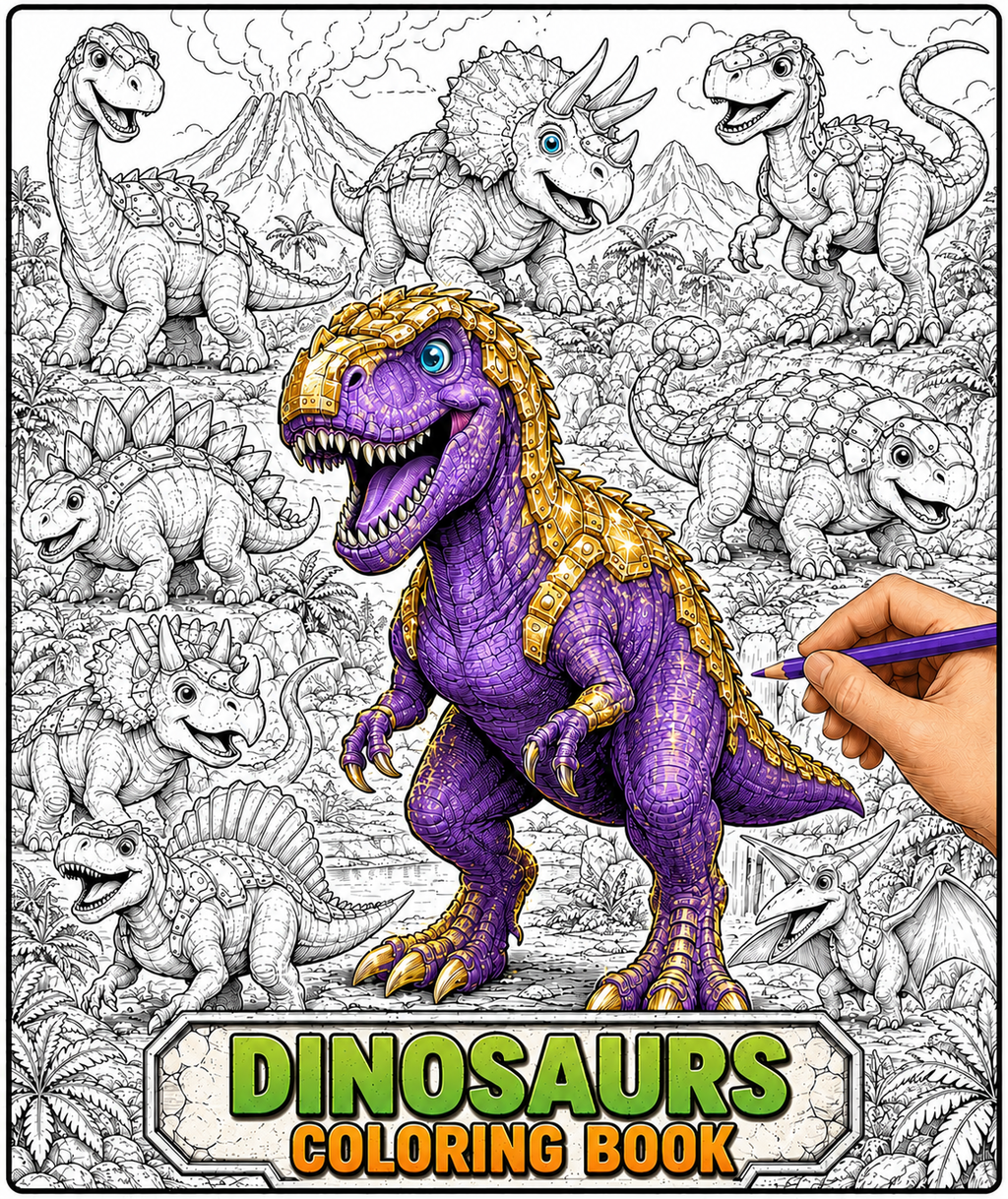 Dinosaurs coloring book